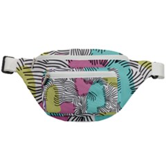 Lines Line Art Pastel Abstract Multicoloured Surfaces Art Fanny Pack by Maspions