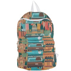 City Painting Town Urban Artwork Foldable Lightweight Backpack by Maspions