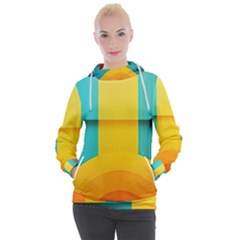 Colorful Rainbow Pattern Digital Art Abstract Minimalist Minimalism Women s Hooded Pullover by Bedest