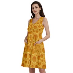 Cheese Texture Food Textures Sleeveless Dress With Pocket by nateshop