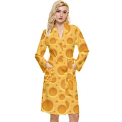 Cheese Texture Food Textures Long Sleeve Velvet Robe by nateshop