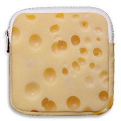 Cheese Texture, Yellow Cheese Background Mini Square Pouch by nateshop