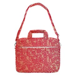 Chinese Hieroglyphs Patterns, Chinese Ornaments, Red Chinese Macbook Pro 15  Shoulder Laptop Bag by nateshop