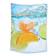 Fruits, Fruit, Lemon, Lime, Mandarin, Water, Orange Medium Tapestry by nateshop