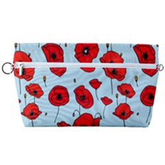 Poppies Flowers Red Seamless Pattern Handbag Organizer by Maspions