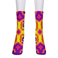  Crew Socks Yellow Purple by VIBRANT