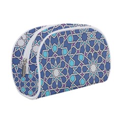 Islamic Ornament Texture, Texture With Stars, Blue Ornament Texture Make Up Case (small) by nateshop