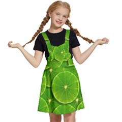 Lime Textures Macro, Tropical Fruits, Citrus Fruits, Green Lemon Texture Kids  Apron Dress by nateshop