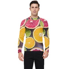 Oranges, Grapefruits, Lemons, Limes, Fruits Men s Long Sleeve Rash Guard by nateshop