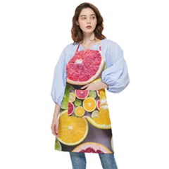 Oranges, Grapefruits, Lemons, Limes, Fruits Pocket Apron by nateshop