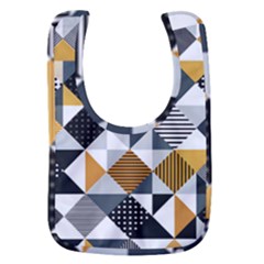 Pattern Tile Squares Triangles Seamless Geometry Baby Bib by Maspions