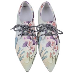 Flower Paint Flora Nature Plant Pointed Oxford Shoes by Maspions