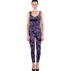 Enigmatic Plum Mosaic One Piece Catsuit by dflcprintsclothing