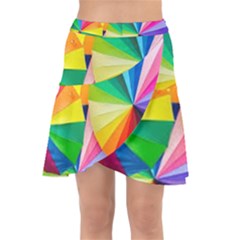 Bring Colors To Your Day Wrap Front Skirt by elizah032470