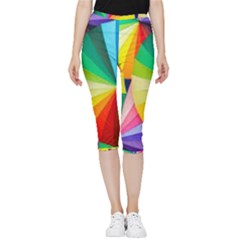 Bring Colors To Your Day Inside Out Lightweight Velour Capri Leggings  by elizah032470