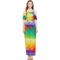 Bring Colors To Your Day Draped Sleeveless Chiffon Jumpsuit by elizah032470