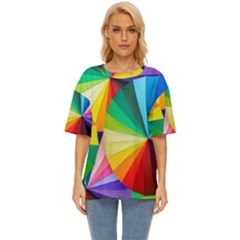 Bring Colors To Your Day Oversized Basic T-shirt by elizah032470