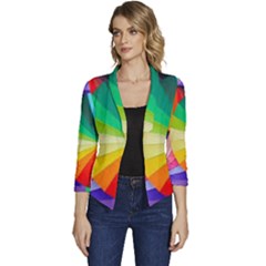 Bring Colors To Your Day Women s Casual 3/4 Sleeve Spring Jacket by elizah032470