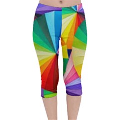 Bring Colors To Your Day Velvet Capri Leggings  by elizah032470