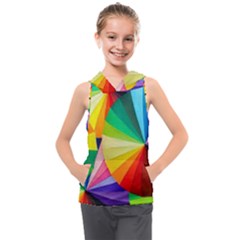 Bring Colors To Your Day Kids  Sleeveless Hoodie by elizah032470