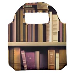 Books Bookshelves Office Fantasy Background Artwork Book Cover Apothecary Book Nook Literature Libra Premium Foldable Grocery Recycle Bag by Posterlux