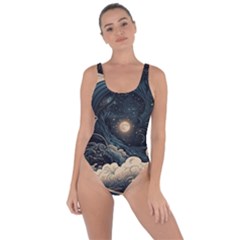 Starry Sky Moon Space Cosmic Galaxy Nature Art Clouds Art Nouveau Abstract Bring Sexy Back Swimsuit by Posterlux