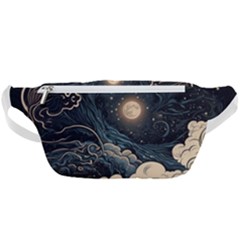 Starry Sky Moon Space Cosmic Galaxy Nature Art Clouds Art Nouveau Abstract Waist Bag  by Posterlux