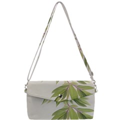 Watercolor Leaves Branch Nature Plant Growing Still Life Botanical Study Removable Strap Clutch Bag by Posterlux