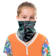 Night Sky Nature Tree Night Landscape Forest Galaxy Fantasy Dark Sky Planet Face Covering Bandana (kids) by Posterlux