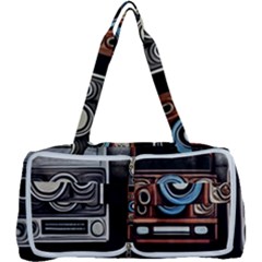 Retro Cameras Old Vintage Antique Technology Wallpaper Retrospective Multi Function Bag by Grandong