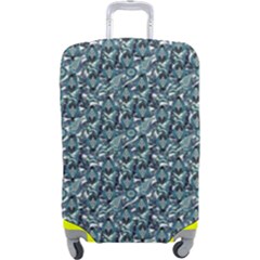 Blue Paisley Luggage Cover (large) by DinkovaArt