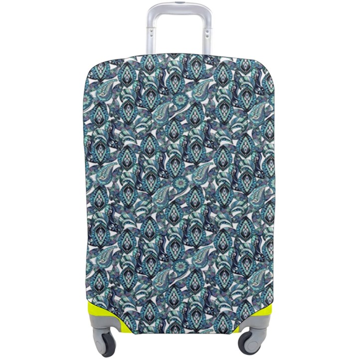 Blue Paisley Luggage Cover (Large)