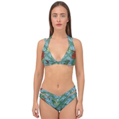 Spring Time Double Strap Halter Bikini Set by AlexandrouPrints