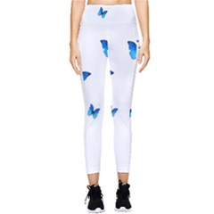 Butterfly-blue-phengaris Pocket Leggings  by saad11