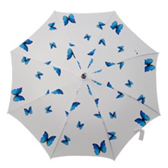 Butterfly-blue-phengaris Hook Handle Umbrellas (medium) by saad11