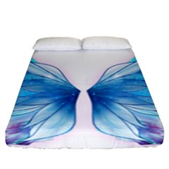 Butterfly-drawing-art-fairytale  Fitted Sheet (king Size) by saad11