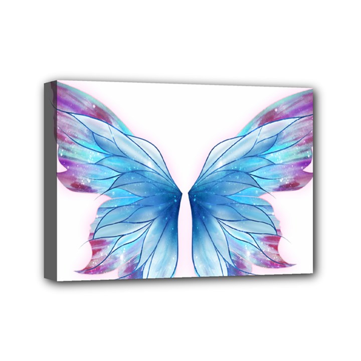 Butterfly-drawing-art-fairytale  Mini Canvas 7  x 5  (Stretched)