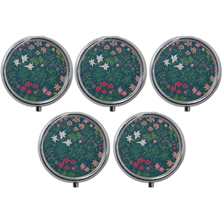 Spring design  Mini Round Pill Box (Pack of 5)