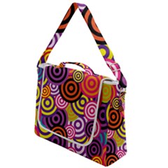 Abstract Circles Background Retro Box Up Messenger Bag by Ravend