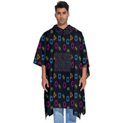 Background Ornamental Pattern Men s Hooded Rain Ponchos by Maspions