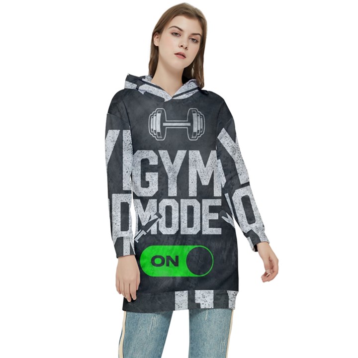 Gym mode Women s Long Oversized Pullover Hoodie