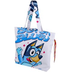 Super Bluey Drawstring Tote Bag by avitendut