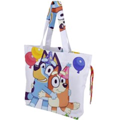 Bluey Birthday Drawstring Tote Bag by avitendut