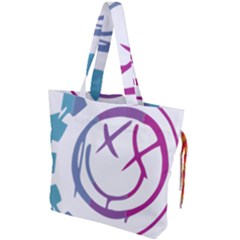 Blink 182 Logo Drawstring Tote Bag by avitendut