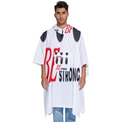 Be Strong Men s Hooded Rain Ponchos by Raju