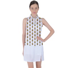 Teddy Pattern Women s Sleeveless Polo T-shirt by designsbymallika