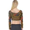 Swirl Vortex Emoji Cyclone Motion Art Long Sleeve Crop Top View2