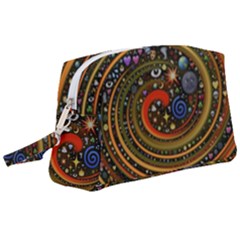 Swirl Vortex Emoji Cyclone Motion Art Wristlet Pouch Bag (large) by Paksenen