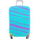 Wave Stripe Pattern Design Aqua Luggage Cover (Large) View1