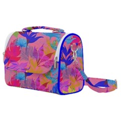 Pink And Blue Floral Satchel Shoulder Bag by Sparkle